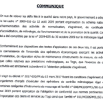 Communiqué du Ministre délégué, chargé de la promotion des investissements et de la souveraineté économique