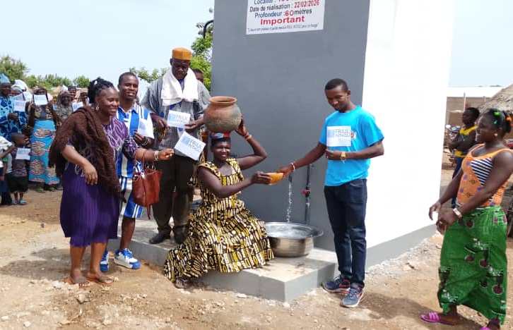 Dapaong : Un forage d’eau potable offert au village de Toutougou par l&rsquo;association S.A.C2D