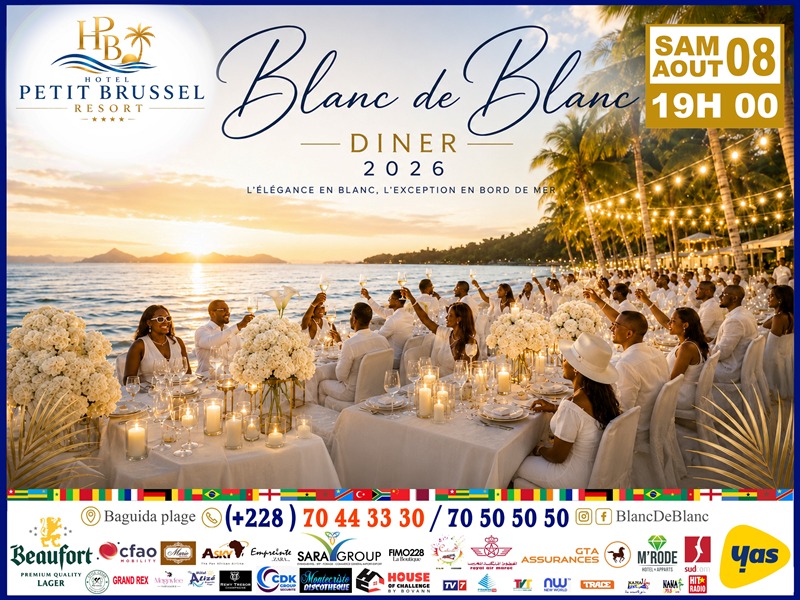 Togo : le Dîner Blanc de Blanc fait son retour à Lomé avec le soutien de Beaufort Lager
