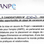 Projet "Vacances actives en entreprise" : Un mois de stage pour 1200 étudiants togolais