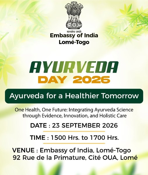 Togo : l’Ayurveda à l’honneur mercredi à Lomé sous le signe de la prévention
